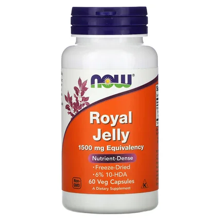 gelée royale Maroc 1500 mg Now Foods 60 capsules végétariennes