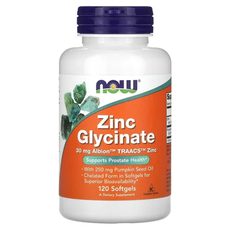 Zinc Glycinate de zinc Maroc 120 capsules Now foods