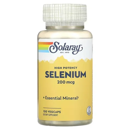 Solaray Selenium Maroc 200 mcg haute efficacité 100 capsules végétales