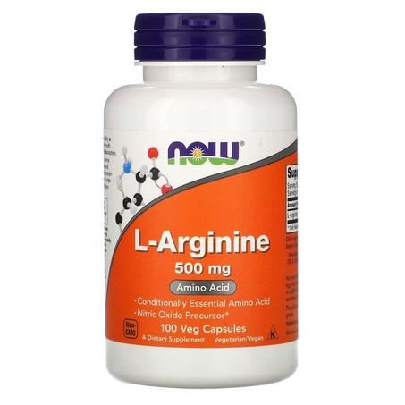 L-arginine maroc 500 mg 100 capsules now foods