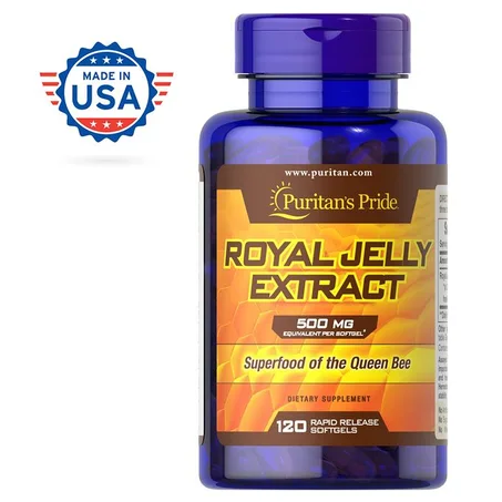 Puritan'S Pride Gelée royale 500 mg , Royal jelly extract 120 softgels - Made in USA
