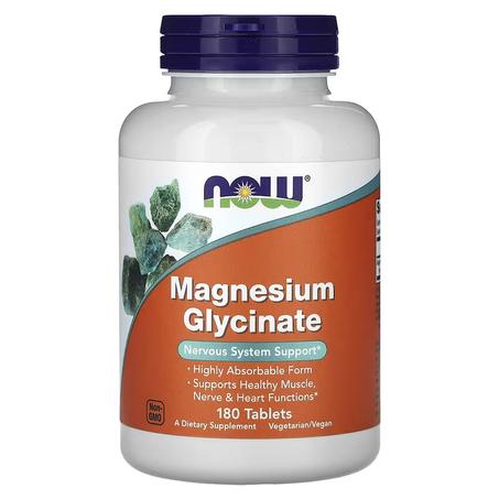 Magnesium Glycinate NOW Foods Maroc – Formule Haute Absorption & Bienfaits