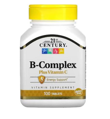 21st Century, Complexe de vitamine B avec vitamine C, 100 comprimés
