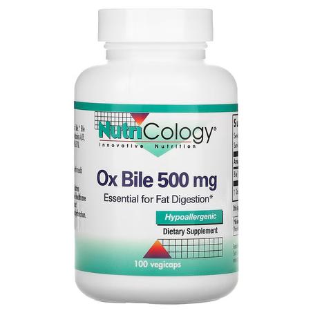 NutriCology Ox Bile Maroc Bile de Boeuf 500 mg 100 CapVég Sels Vésicule Biliaire