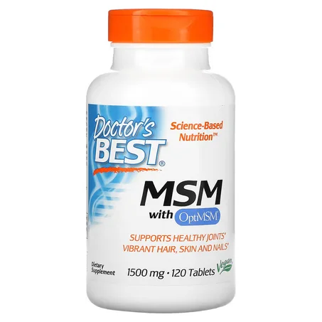 Doctor's Best MSM Maroc Methylsulfonylmethane avec OptiMSM 1500 mg 120 comprimés
