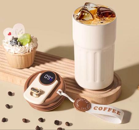 كوب عازل للحرارة مع شاشة لعرض درجة الحرارة LED