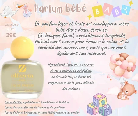 Parfum Bébé- Hypoallergénique - 30 ml    059