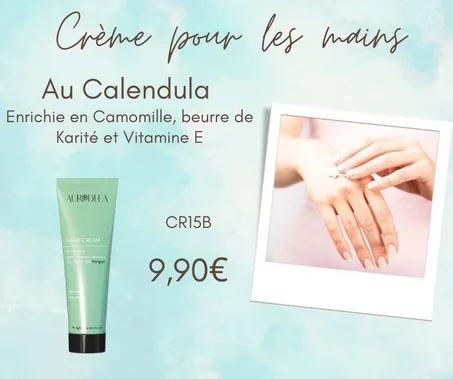 Crème mains au Calendula - 75 ml  Enrichie en Camomille, beurre de Karité et Vitamine E