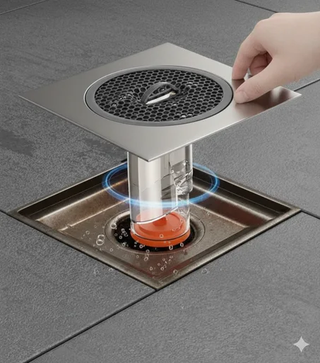 سيفون أرضي مضاد للصراصير - مانع روائح الصرف الصحي