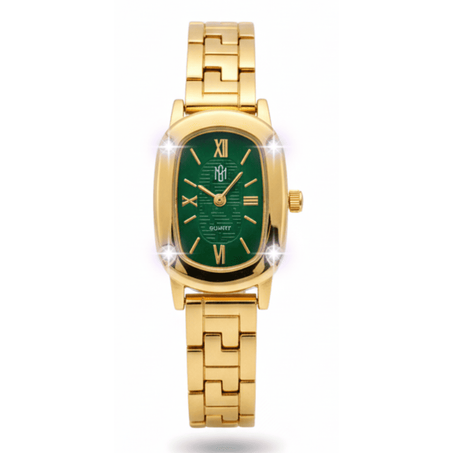 ساعة "الزمن الأخضر" الذهبية الأنيقة