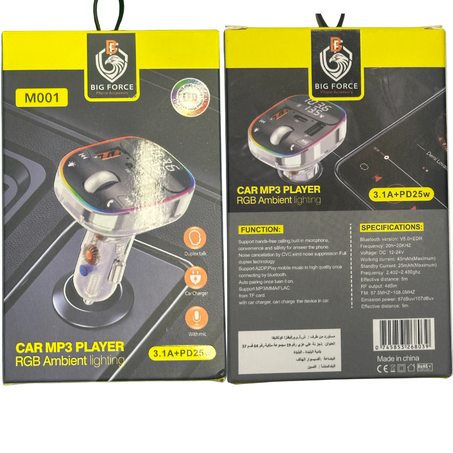 شاحن سيارة شفاف (موديل M001)