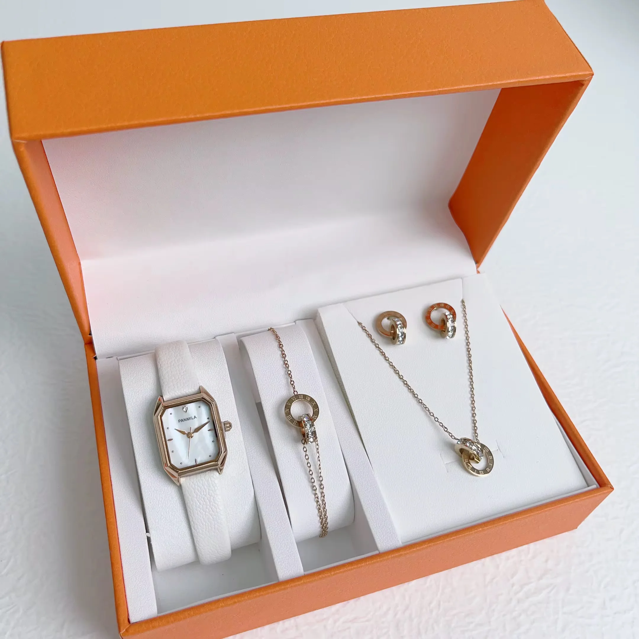 Luxury Gold Watch and Bracelet Set