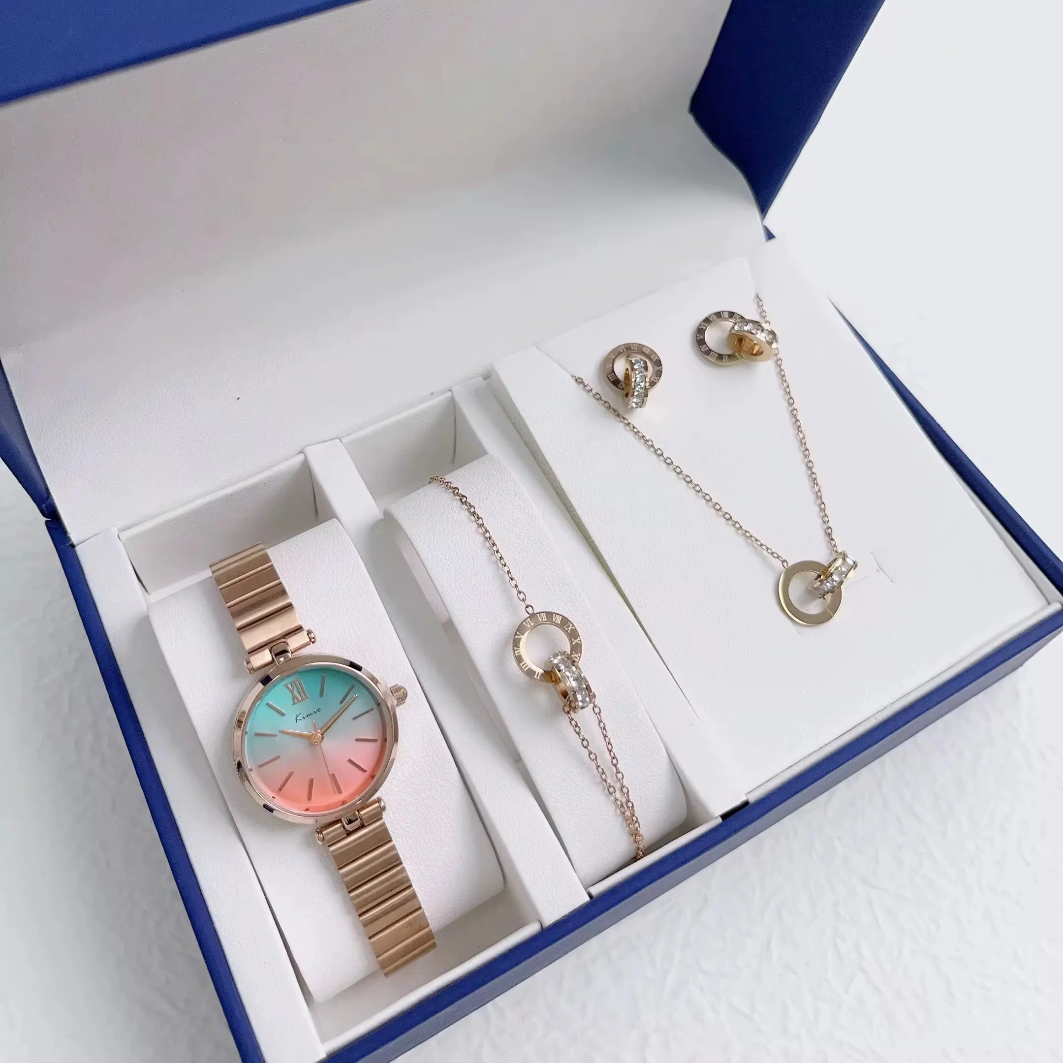Luxury Gold Watch and Bracelet Set