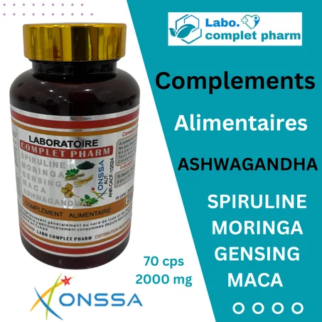 ashwagandha spiruline moringa gensing maca
