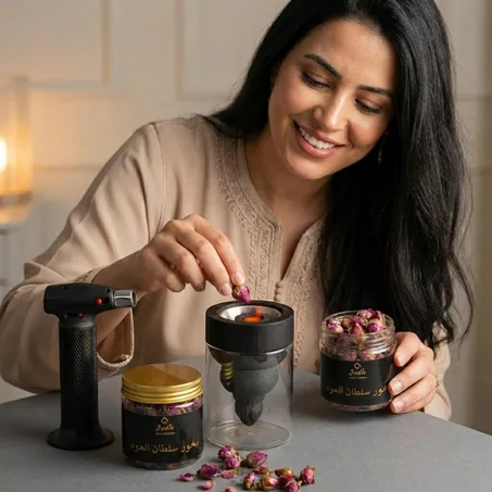 سلطان البخور: ملكية المسك الشرقي بقلب ورد "قلعة مكونة" النابض