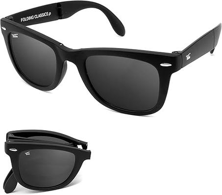 Classic - lentes de sol polarizados y plegables con gamuza de limpieza y funda de piel