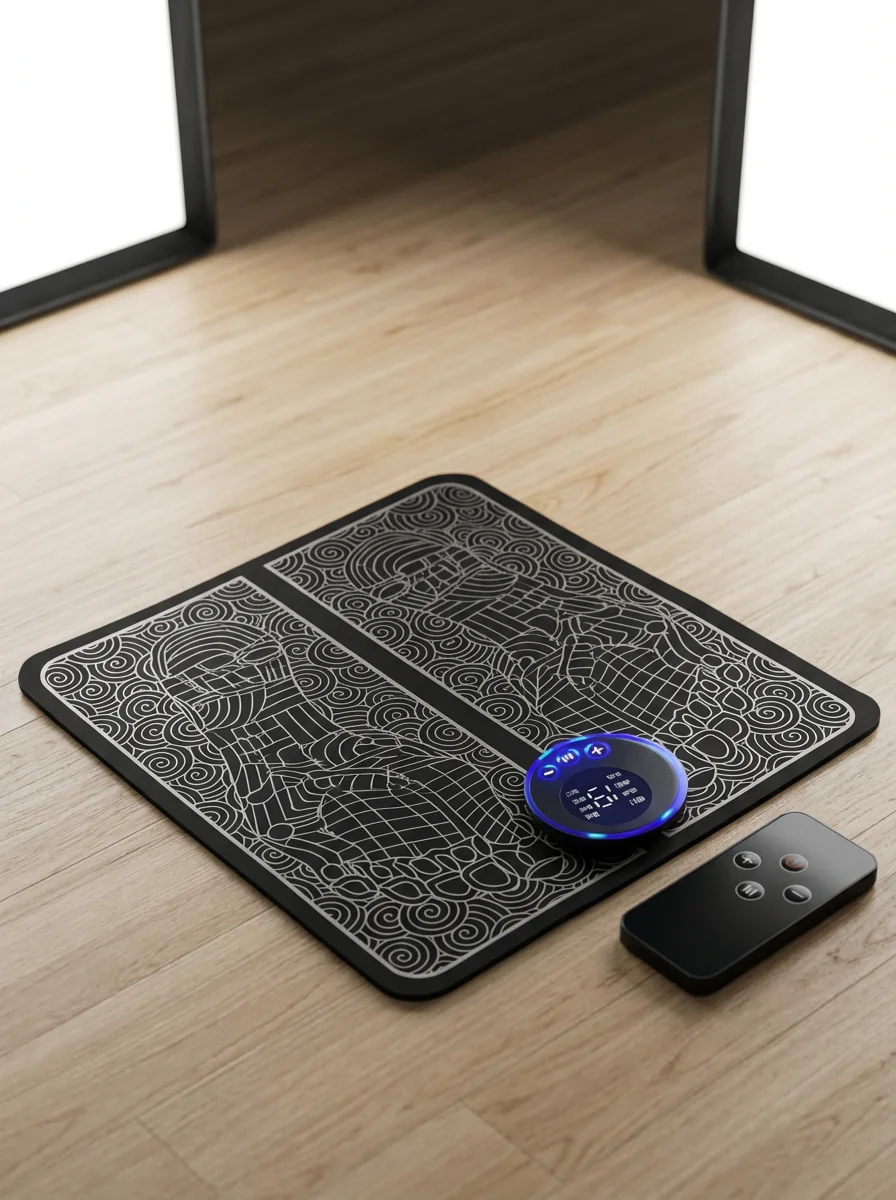 حصيرة مساج للقدمين بتقنية EMS (تحفيز كهربائي للعضلات) – أوضاع متعددة وشحن USB