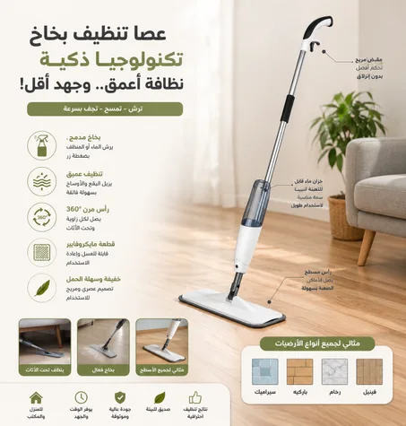 ممسحات الرش لتنظيف الأرضيات