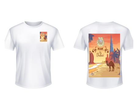 تيشورت بطبعة دبي المميزة جودة عالية قطن تركي فاخر