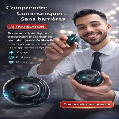 Le Nouveau au Congo2026 !  écouteurs Bluetooth Traduction Instantanée par Intelligence Artificielle intelligents, les premiers du genre en Afrique ! ✨