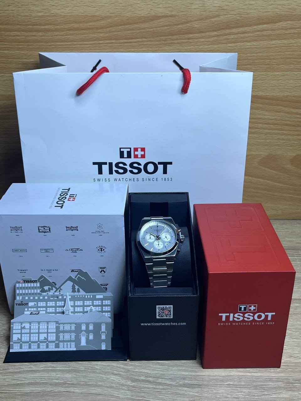 Tissot Chronograph silver tableau Blanc