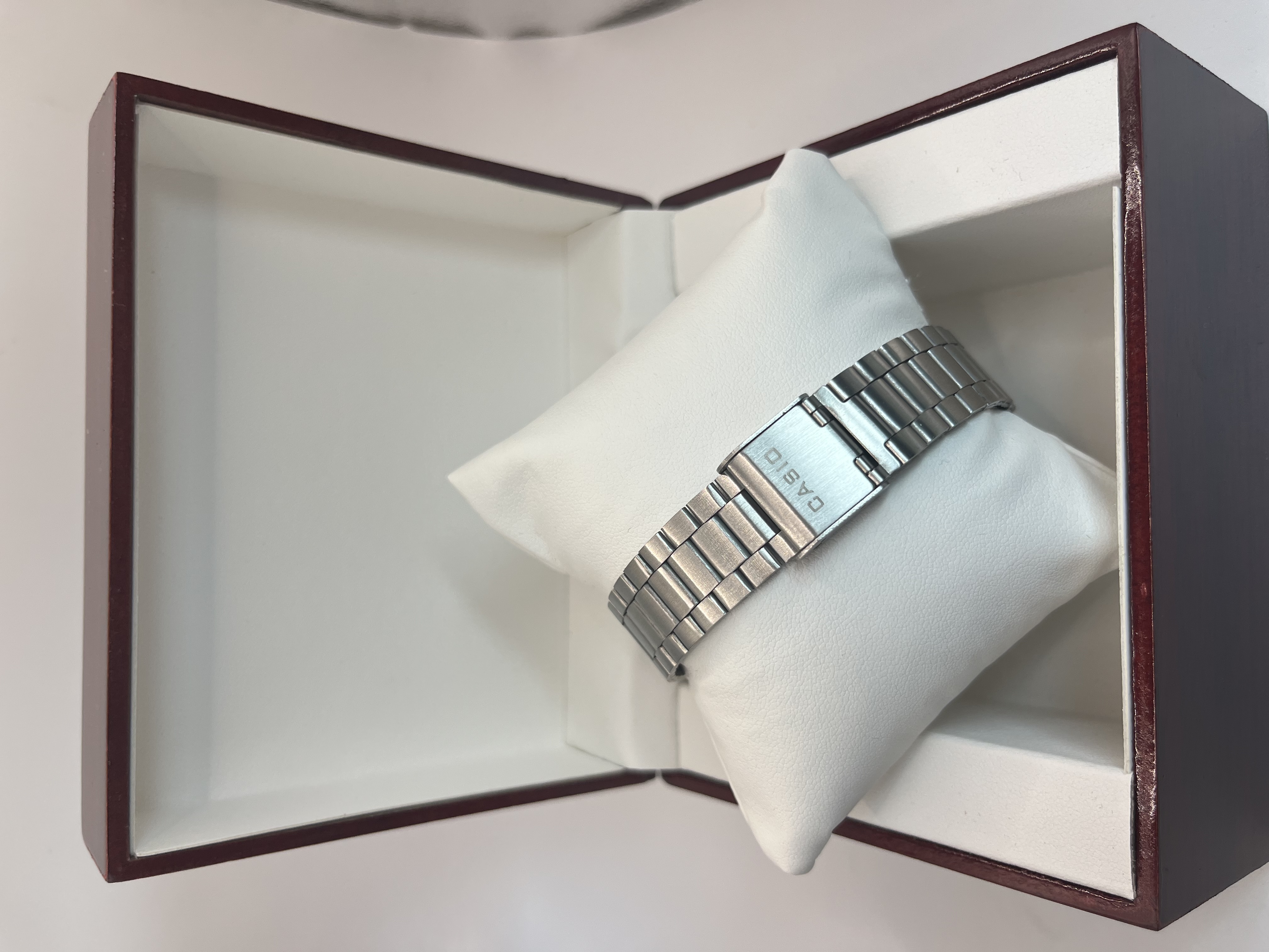 CASIO QUARTZ silver tableau bleu