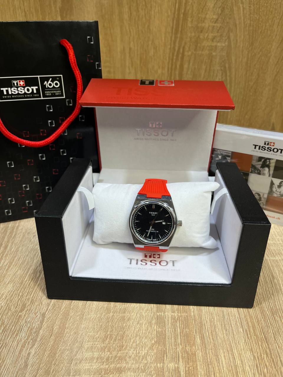 Tissot Édition Silicone orange tableau NOIR