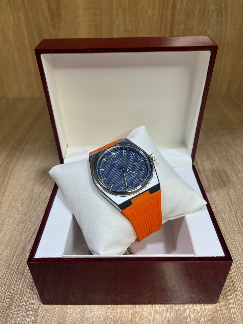 Tissot Édition Silicone orange tableau BLEU