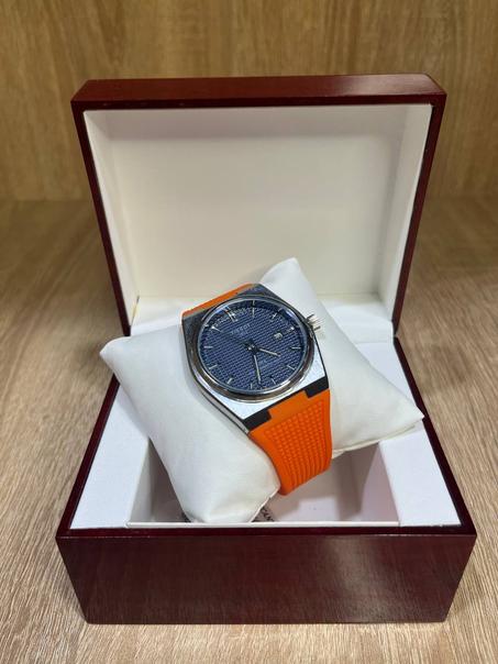 Tissot Édition Silicone orange tableau BLEU