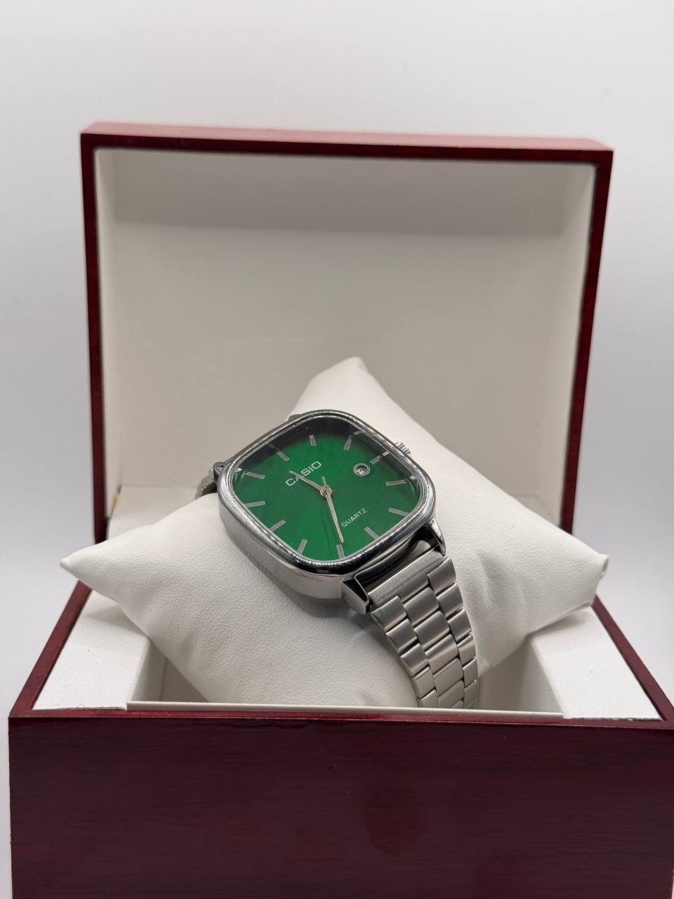 CASIO QUARTZ silver tableau bleu vert
