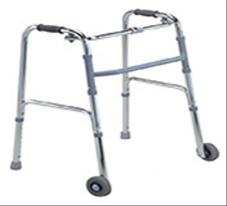 DEAMBULATEUR EN ALUMINIUM A 2 ROUES - ADULTE