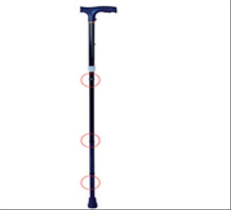 CANNE EN ALUMINIUM PLIABLE ET REGLABLE