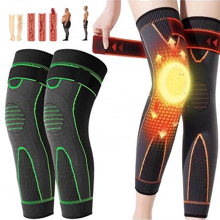 Manchon d'acupression de genou auto-chauffant, manchon d'acupression de Tourmaline unisexe protège-genou pour le sport