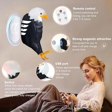 🌟 Lampe Murale Eigle LED avec Télécommande 🦅