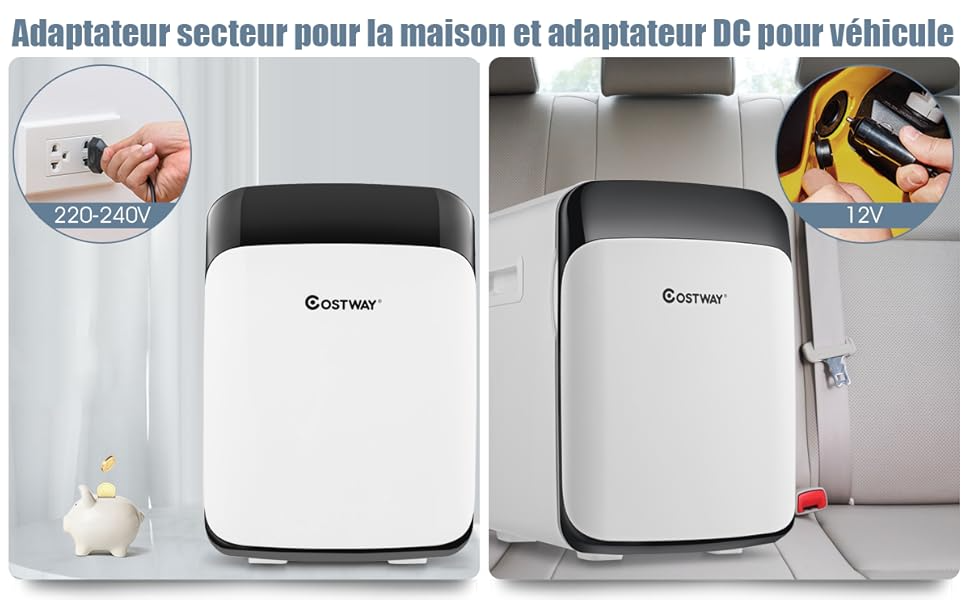 Adapteur secteur pour la maison et adapatateur DCpour voiture