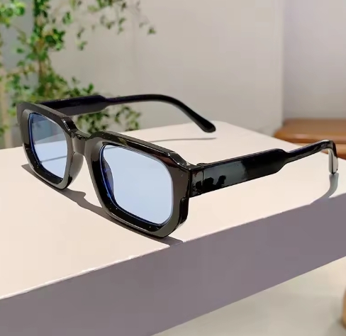 Lunettes de soleil vintage rectangulaires unisex protection UV