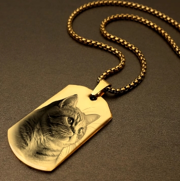 Collier avec Photo et Message Personnalisé, Pendentif, Porte-clés, Étiquette de Chien, Gravé, Cadeaux de Noël