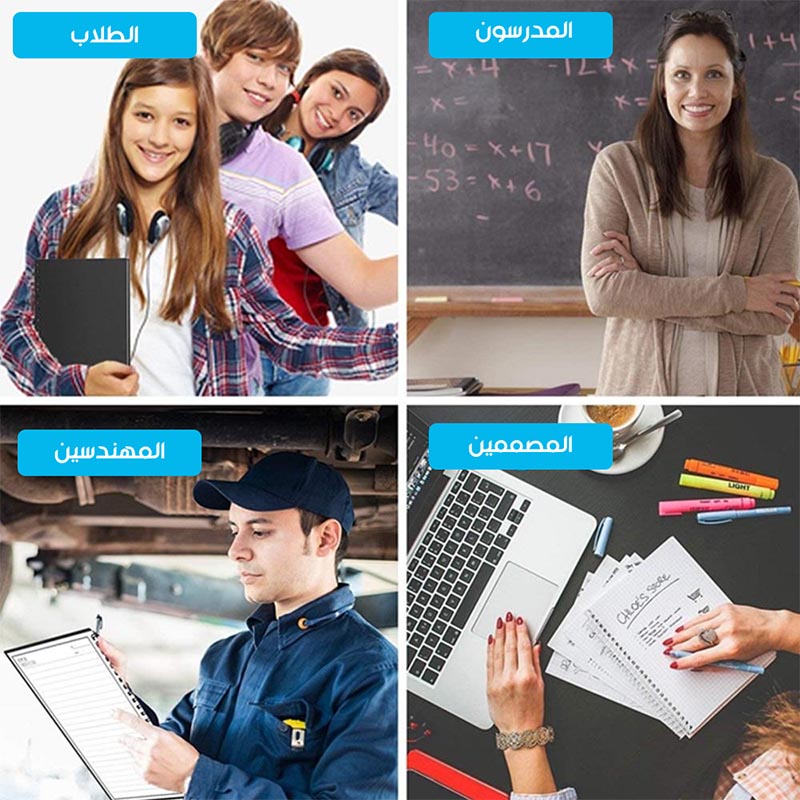 نوت بوك ذكي قابل لإعادة الاستخدام مع أقلام ذكية قابلة للمسح