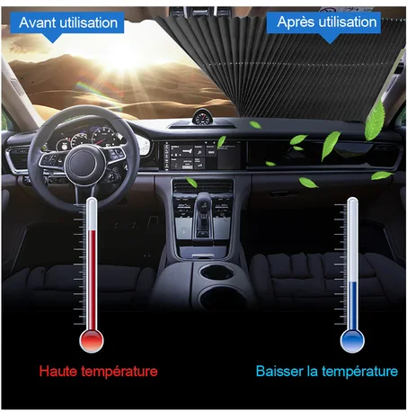 Pare-soleil rétractable pour pare-brise de voiture