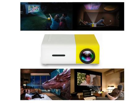 جهاز عرض صغير محمول للمنزل والحفلات والاجتماعات والمسرح وشاشة LED LCD ملونة بالكامل