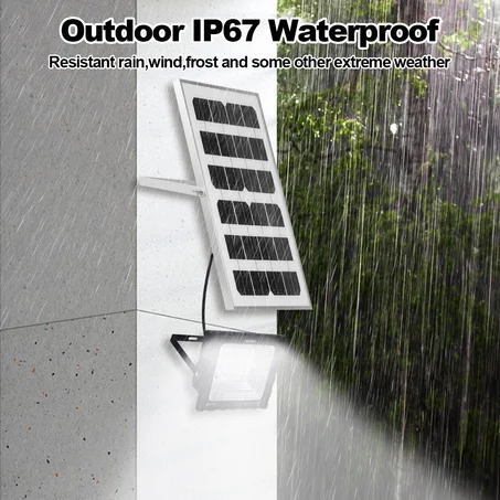 Projecteur solaire LED 200 W avec télécommande et étanche IP67