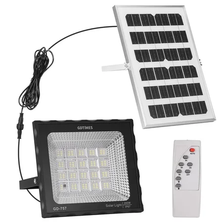 Projecteur solaire LED 300 W avec télécommande et étanche IP67
