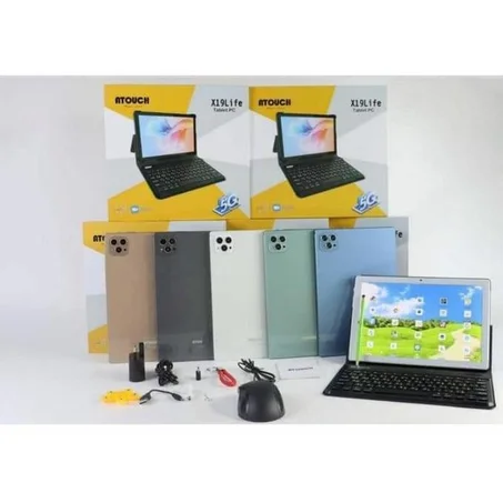 PARTAGEZ CE PRODUIT   Atouch X19 Life DUAL SIM 5G 10,1 Pouces 8/512Go 10.000mAh Avec Clavier Bluetooth Et Souris