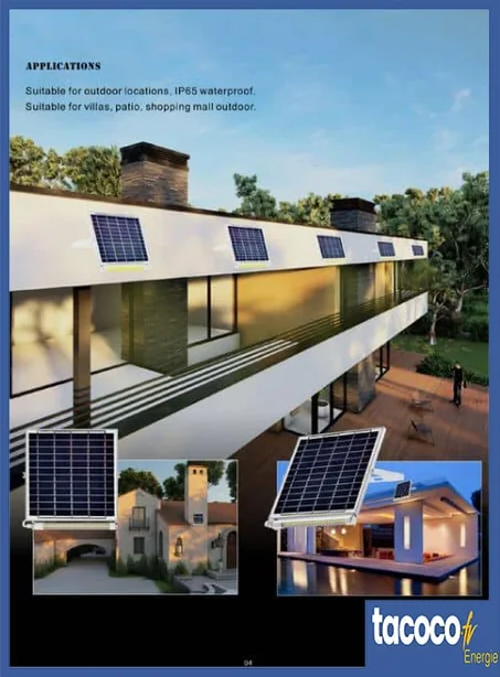 Tube LED solaire pour maison, extérieur, intérieur, jardin, balcon, terrasse 15W