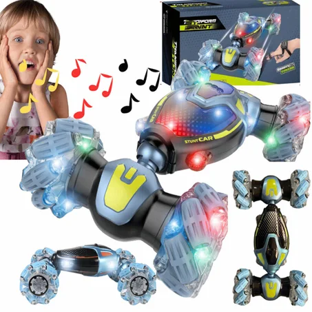 Voiture de cascade RC 4WD, jouet télécommandé, détection de gestes de la main, voiture tout-terrain, noël