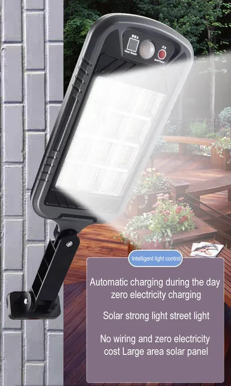 mini lampadaire  solaire Led avec panneau rechargeable et capteur 144 Cob