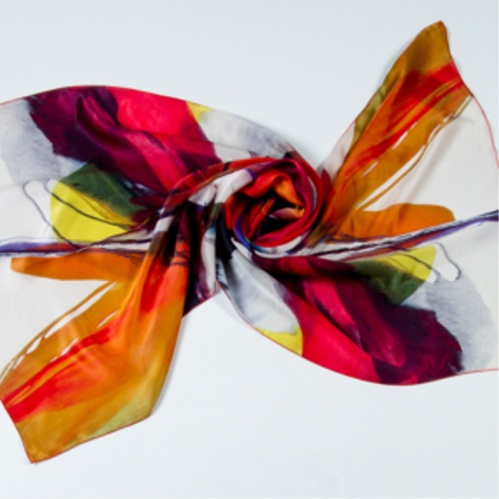 Châle Crêpe a motifs