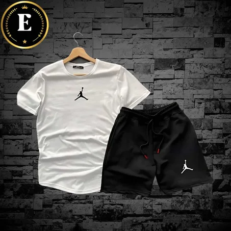طقم جوردان رجالي– تيشيرت و شورت