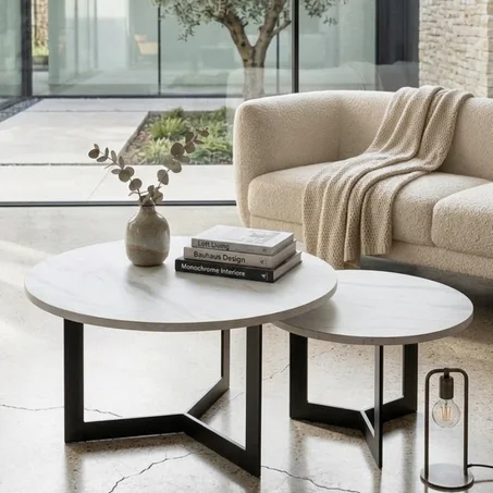 MARBLY duo de tables basses