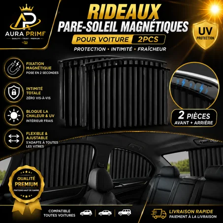 🚗🔥 ودّع سخانة الشمس وخلي سيارتك ستايل + خصوصية 😍 🖤 ستاير مغناطيسية للسيارة 2PCS | تركب في ثواني وتحميك من الشمس والعيون 👌